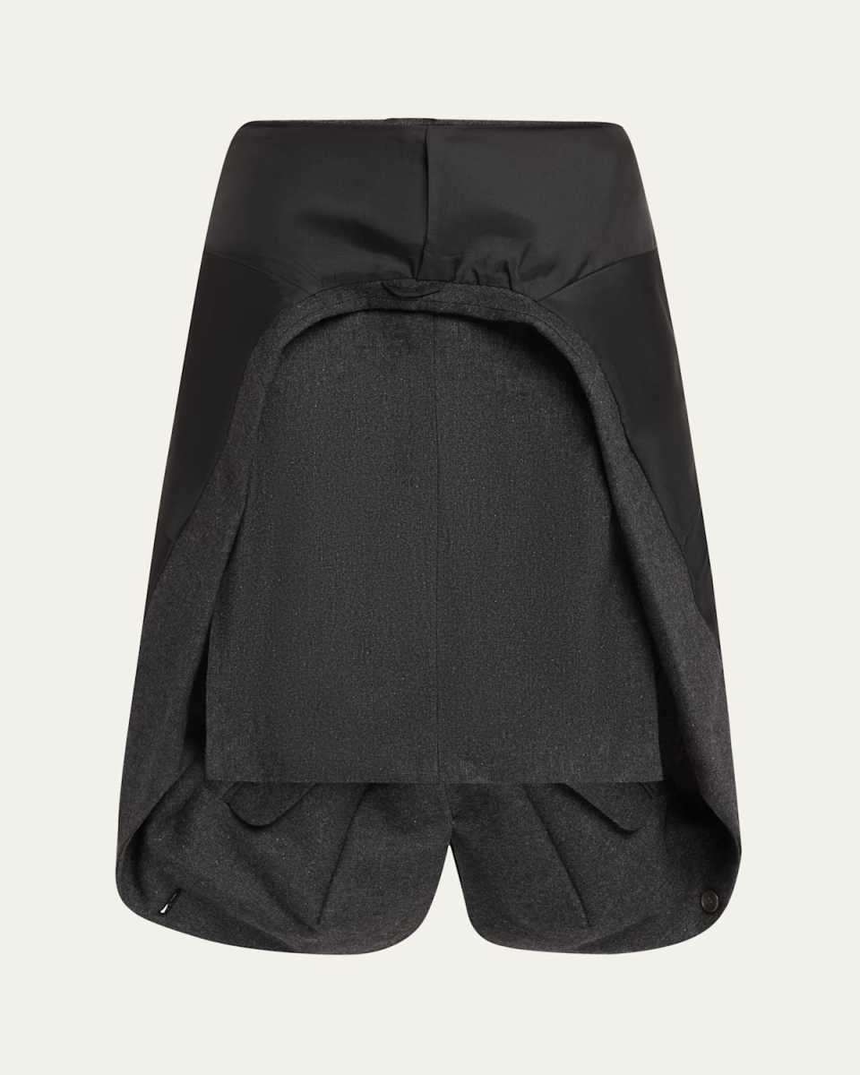 Inside Out Blazer Front Wool Skirt